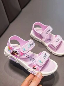 Summer Cartoon New Design Heart-Shape Cute Princess Children Sweet Fashion Casual Soft Bottom Sandals