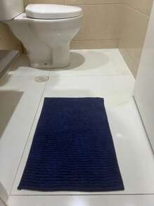 Kit 4 Bathroom Rugs 40x60 Non-Slip Microfiber Polka Dots Luxury Pasta Various Colors - Xanh đậm - Xem 3