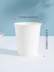 10pcs/25pcs Disposable White Paper Cups, Suitable For Cold Drinks, Coffee, Birthday Parties, Family Gatherings, Picnics, Party Decorations