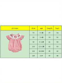 Baby Girl Patriotic Romper Casual Plaid Print Flag Embroidery Summer Fly Sleeves Jumpsuit For Newborn Cute Clothes