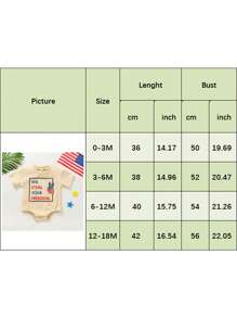 Baby 4th Of July Romper, Short Sleeve Round Neck Gesture Letter Print Newborn Bodysuit