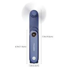 SWEETFULL tragbarer Handventilator mit LED-Anzeige, 2-in-1 persönlicher faltbarer USB-aufladbarer Handventilator & Taschenlampe zum Reisen, für Wimpern, süßer kleiner Taschenventilator für Frauen, Mädchen