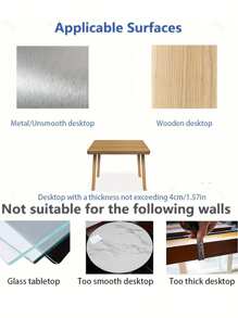 1pc Office Desk Portable Hook For Hanging Bags, Coats Or Headset At Desk Side Back To School,Bathroom Shelf,Hangers Hooks Hanger,Wall Pictures,White Hook,Black,Sticky Wall Hooks,Purse Hanger Wall,Wall Hangings,Picture Frame Hooks - Multicolor - View 6