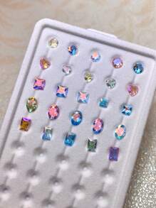 Mini Zirconia Nail Accessories 5A Sparkling Small Sharp Bottom Alien Diamond Horse Eye Love Pentagram Nail Diamond