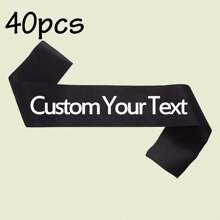 1/2/5/10/20/40 pezzi Nastro di raso personalizzato con testo, fascia con citazione personalizzata, fascia di compleanno personalizzabile, fascia per addio al nubilato/celibato personalizzabile, lunghezza: 160cm/63in, larghezza: 9,5cm/3,74in, 6 stili: nastro rosa/nero/bianco/blu/oro/viola, fascia "Bride To Be", adatta per lui/lei, multifunzionale, decorativa, riutilizzabile, traspirante, adorabile, di alta qualità, carina, colorata, moderna, morbida, personalizzata, unica, regalo ideale per lui/lei