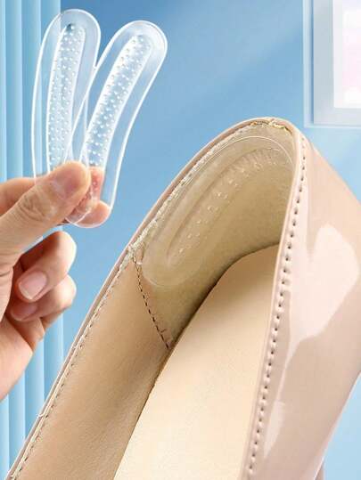 1对蝴蝶后跟贴 柔软耐磨 隐形贴 颗粒按摩 减震 自粘 可调码 半码垫