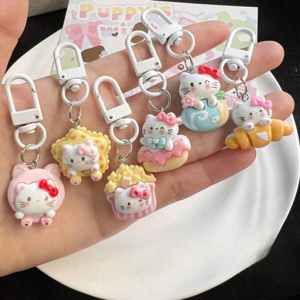 Sanrio 20 peças/10 peças/5 peças/1 peça Mini pingente Sanrio, Hello Kitty fofa personalizada estilo japonês, adequada para chaveiro, mochila de desenho animado, chaveiro de carro, festa, feriado, presente de aniversário, alguns acessórios ou cores serão aleatórios