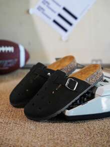 Men's Vintage Fashion Plus Size Slip On Sandals Closed Toe Breathable Beach Slippers