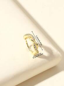 Women's Cubic Zirconia Fake Nose Ring Copper Circular Cartilage Ear Clip Nose Piercing Body Jewelry