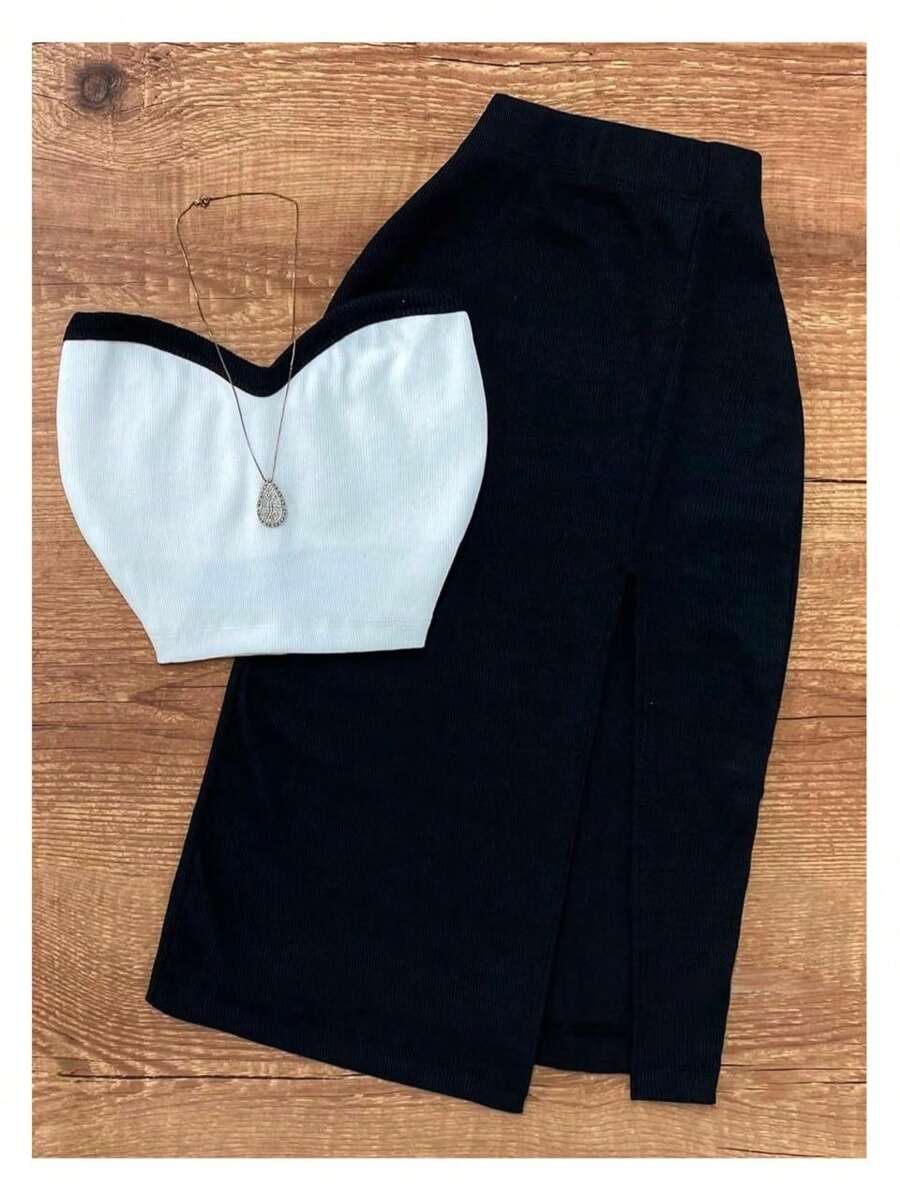 Ribana Top Skirt Liora Set - màu đen - Xem 1