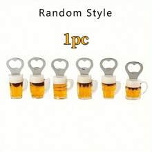 1/2/3 pezzi Apribottiglie magnetico a forma di boccale, in acciaio inossidabile, apribottiglie da bar, frigorifero, accessori da cucina. Boccale per birra con coperchio dotato di apribottiglie. Apribottiglie magnetico in acrilico sospeso, con calamita per frigorifero, regalo unico e divertente per amanti della birra, bar domestico, feste, ideale come decorazione di casa e regalo.