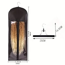 AliLeader 80厘米长假发收纳袋带挂钩发袋用于捆扎假发马尾假发袋接发袋无纺布手提箱袋 - 彩色 - 查看 4