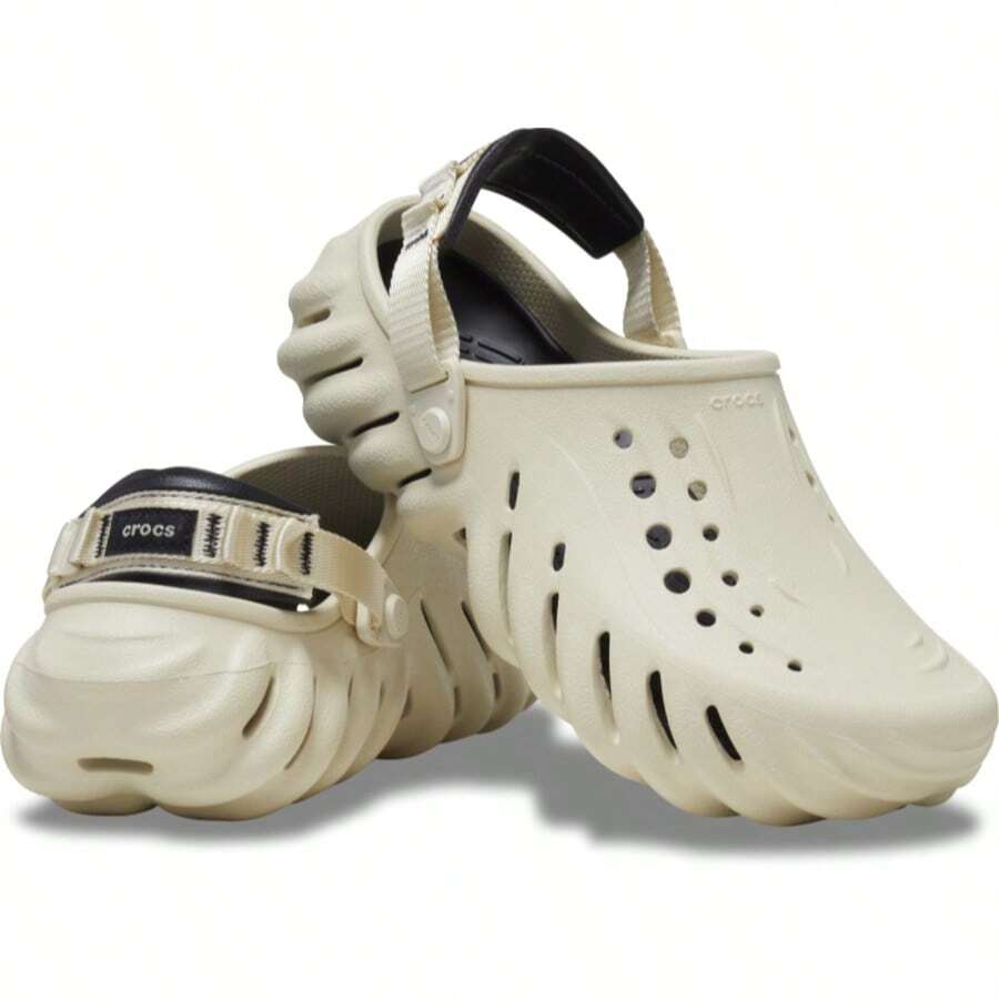 Crocs Echo 木屐 U - 2YJ - 灰白色/黑色 - 查看 1