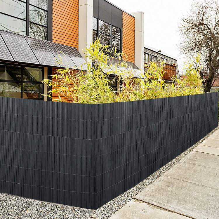 VA-Cerulean PVC Privacy Screen Mat Privacy Fence With Cable Ties Balcony Privacy Screen Weatherproof UV-Resistant For Garden Balcony Terrace 80cm 200cm High - than antraxit - Xem 3