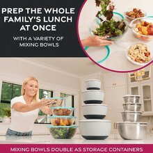 Stainless Steel Dishware Bowls - Easy To Clean, Nesting Bowls For Space Saving Storage, Great For Cooking, Baking, Prepping, 8 Quarts - Silver - View 3