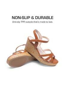 Girls Wedge Sandals Flatform Open Toe Summer Platform Sandals Flower Wedding Party For Little Kid/Big Kid - 棕色 - 查看 6