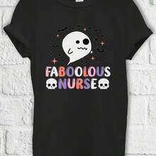 Halloween Faboolous Nurse T Shirt Hoodie Sweatshirt Baseball Pullover Shopper Bag Make Up Bag  Women Unisex Baggy Boyfriend Shirt H39