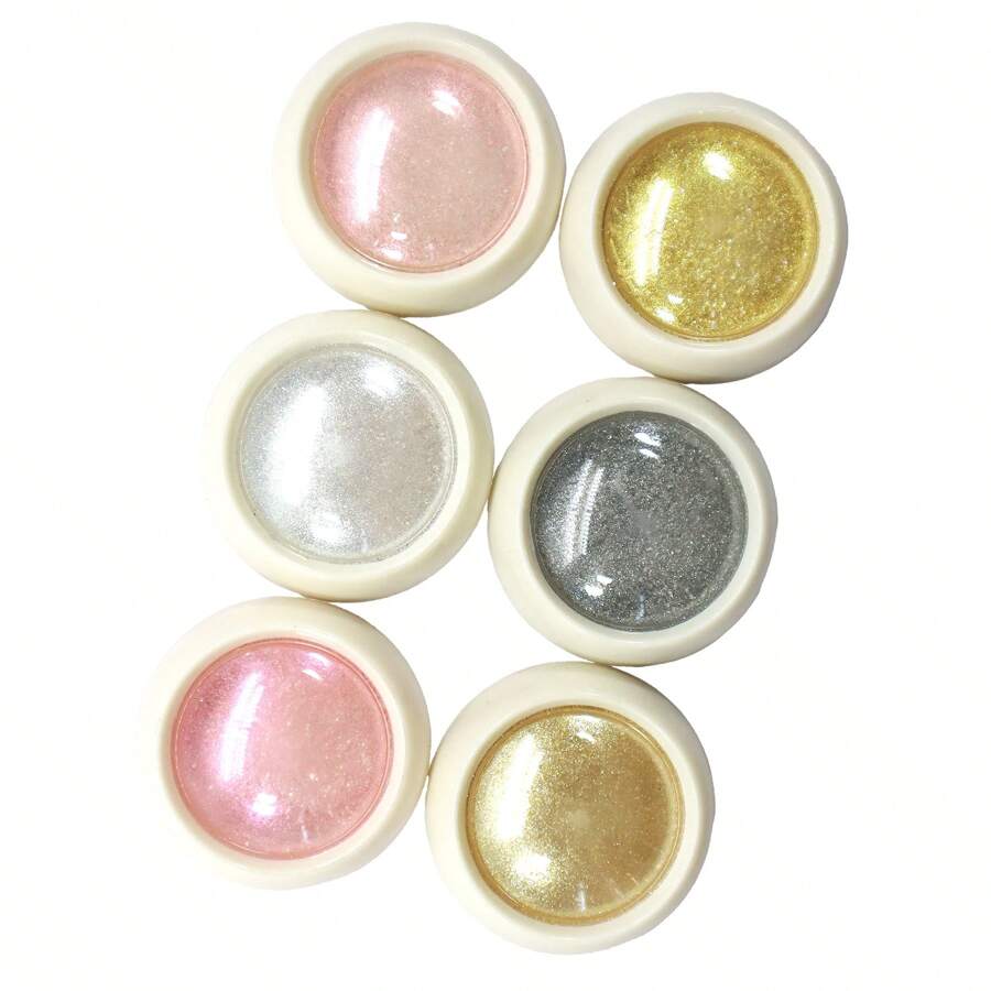 Chic & Fun Kit 6 Metallic Chrome Powder Nails Chrome Decoration - 淺粉色 - 查看 1
