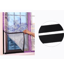 1 par de 3m/118 pulgadas Cinta adhesiva con gancho y bucle de doble cara, Fuerte tira de fijación para cortinas, ventanas y barras autoadhesivas para puerta