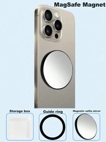 1pc New Magnetic Selfie Lens, High Definition Auxiliary Selfie Tool, Rear Reflective Mirror For Live Streaming