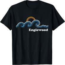 Retro Englewood Florida FL Vintage Beach Surf T-Shirt.
