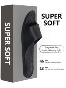 Nuevas sandalias y pantuflas de mujer para el verano 2025, diseño minimalista de unicolor cómodo, suela de goma antideslizante, suela blanda para interiores todo el año, ligeras y silenciosas, pantuflas de baño antideslizantes de EVA para damas