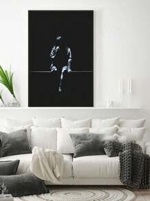 1PC Music Album Posters, Canvas Print Posters, Music Wall Posters, Fashion Wall Art, Music Fans Collection, Wall Art, Modern Wall Decoration, Bedroom Living Room Bathroom Office Home Decoration, No Frame - Black - View 2