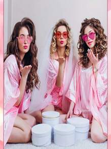10pcs Heart Shaped Frameless Fashion Plastic Glasses, Suitable For Weddings, Parties, Valentine's Day, Photography Props, Unisex Decorative Eyewear For Holidays, Anniversaries, General Use - Fashionable Frameless Party Glasses, Suitable For Ladies, Red, Pink And Rose Red
