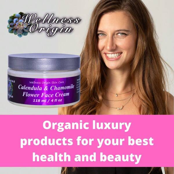 Calendula & Chamomile Flower Face Cream | Organic Skin Care For Healthy And Glowing Skin | Rich In Anti-Oxidants, Anti-Inflammatory, Rejuvenating, Hydrating | No Synthetic Ingredients | Perfect For Women And Men, Holiday Gifts
