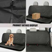 Waterproof Back Rear Seat Cushion Pet Dog Seat Cover Protector Universal Car SUV - Black - View 1