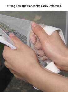 1 Pack Custom Size Zipper Window Screen – Insect, Mosquito, And Dust Proof Mesh, Easy To Open And Close, Simple Installation For Summer Use - White - View 5