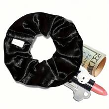 1 pieza Accesorio portátil de almacenamiento oculto - Dinero y llavero seguros, diadema con cierre invisible para el cabello