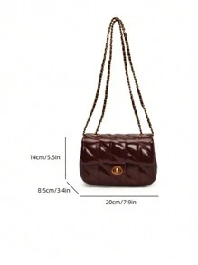 Dedoo Bolso cuadrado pequeño rojo de cadena para el hombro y cruzado para mujer, nueva colección Nanfeng Chio2n Fancheng Red Maple