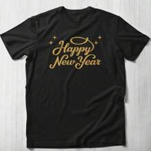 New Year Shirts, Happy New Year 2022 T-Shirts For Women  And Kids New Years Eve Youth Toddler Shirt 2022 Happy New Years Baby Bodysuits - Black - View 1
