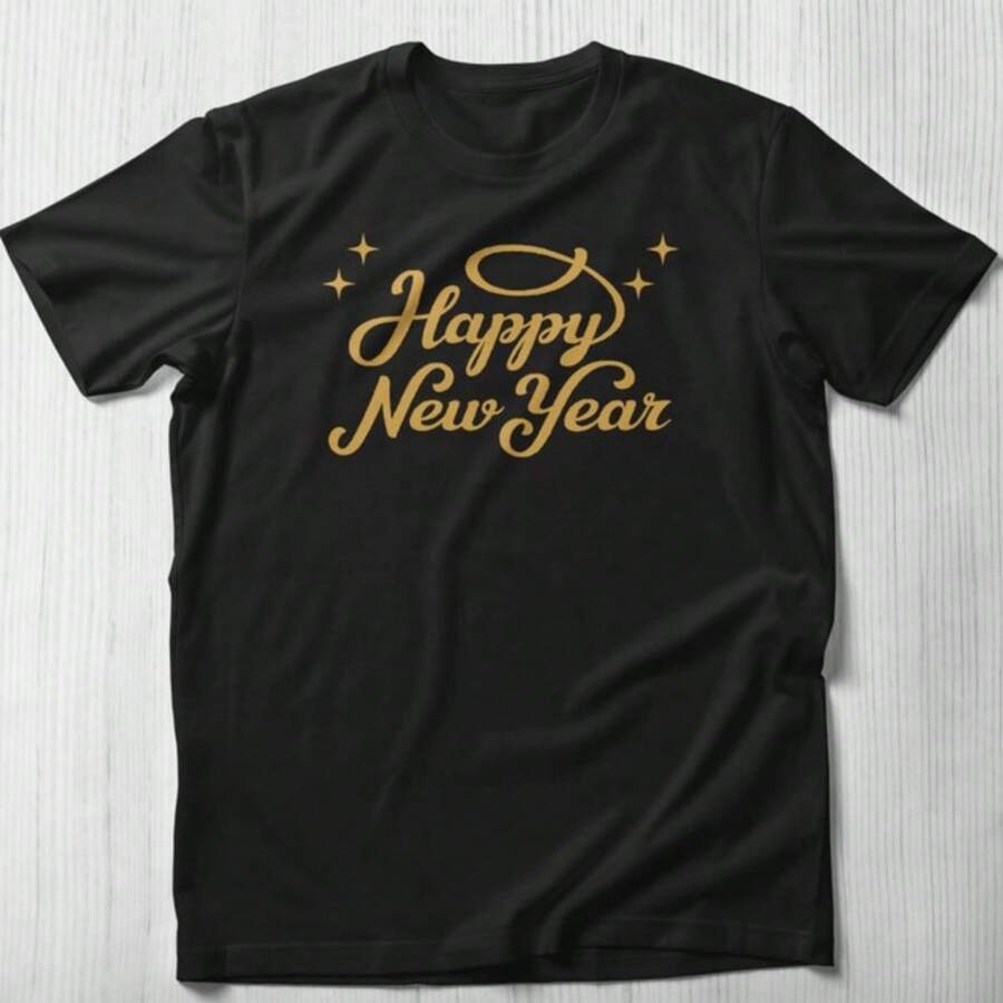 New Year Shirts, Happy New Year 2022 T-Shirts For Women  And Kids New Years Eve Youth Toddler Shirt 2022 Happy New Years Baby Bodysuits - Black - View 1
