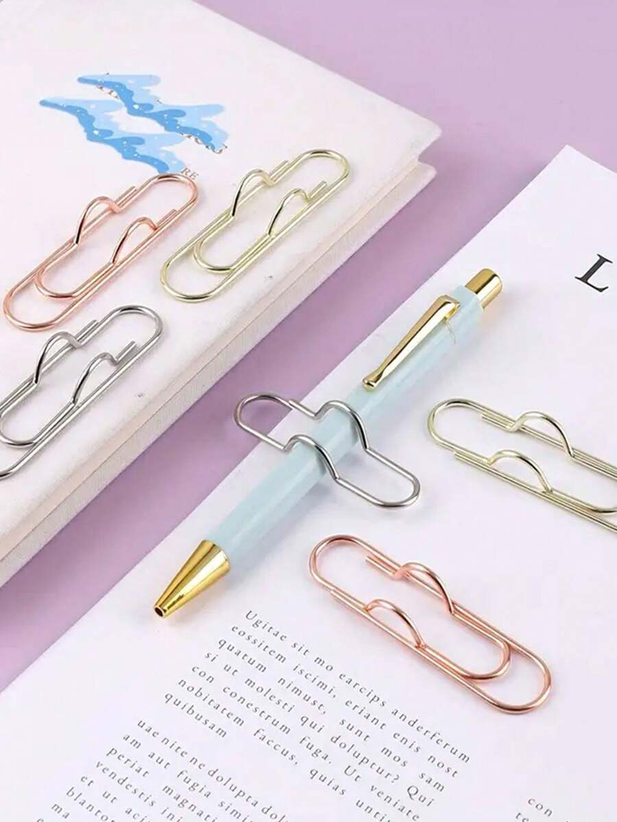 3/6 PIEZAS Clip creativo para bolígrafo, accesorio de papelería de oficina para llevar el bolígrafo de manera conveniente, soporte para bolígrafo, broche para bolígrafo multifuncional, suministros de aprendizaje, para útiles escolares, de vuelta a la escuela