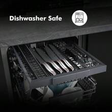 Kitchen Knife Set, Japanese Style Knife Set With Magnetic Block Holder, High Carbon Stainless Steel Sharp Knives Set For Kitchen, Ergonomic Handle And Sharpener, 14 PCS Black Dot