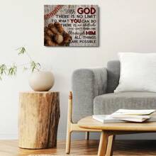 1PCS Baseball Gift With Frame Religious Baseball Canvas Wall Art Inspirational Boys Men's Room Country Style Poster Art Print Baseball Lovers Classroom Gym Home Farmhouse Bedroom Artwork Picture, Home Office Decoration, Suitable For Bedroom Living Room Dining Room Bathroom Study Kitchen Office Studio Apartment Hotel Coffee Shop Corridor Wall Decoration - Nhiều màu - Xem 5