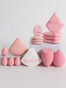 16 Stücke Make-up-Werkzeug-Set, 2 Luftkissen-Puder-Puffs & 2 Beauty-Eier & 4 lose Puder-Puffs & 4 Mini-Beauty-Eier & 4 Mini-Luftkissen-Puder-Puffs, Geschenke, Reise, Billigartikel, Reiseessentials - Verschiedenfarbig - Übersicht 17