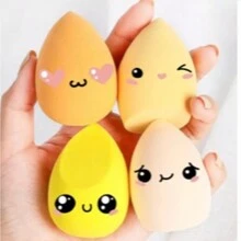 Set de 12 piezas de esponjas de maquillaje, colores y formas aleatorias, esponja de belleza para mezclar base líquida, maquillaje en crema y en polvo, esponja cosmética multicolor, aplicador de silicona sin látex de doble uso para todo tipo de piel. 1/3 Kits - Mixto - Ver 6