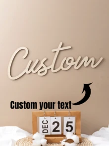 1pc Custom Wooden Name Sign,Home Room Decor,Home Wall Decor,Family Room Decorations,Friends Birthday Party Gift,New Year Sign,Gift For House Party Gifts Graduation