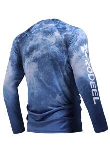 RODEEL 男士迷彩衬衫速干吸湿排汗长袖防晒衣适合钓鱼户外活动