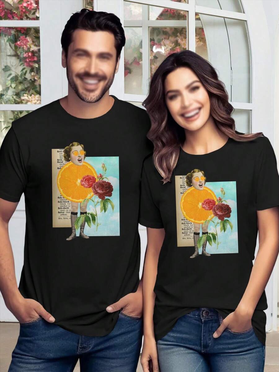 Valentine's Day Gardening T-Shirt Cute Funny Vintage Collage For Women - màu đen - Xem 1