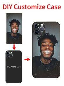 1pc Personalized Black Skin Phone Case Compatible With IPhone 16 Pro Max/16 Plus, S24 Ultra, Redmi And Other Models, Clear, Burgundy Red, Stylish, Colorful, Cute, Contracted, Kawaii, Funny Custom, Personalized, Unique, Gifts For Friends For Mother's Day