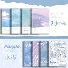 Thick PVC Cover Notebook, B5 English Study Memo Pad, Thick Student Test Notebook, A4 Size - Multicolor - View 13