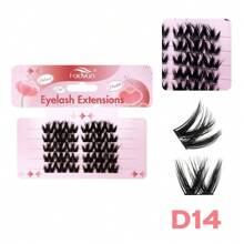 Fadvan 60pcs 5 Rows D 0.07 DIY D1-D29 Cluster Lash Segmented Extensions Invisible Natural Individual Eyelash Trilogy Foxed Large Capacity Mixed Tray Soft Lashes Supplies - Black - View 14
