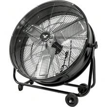 RACK & PACK Ventilador Industrial de 24 Pulgadas Aspas Metalicas y Ruedas 3 Modos 2 Velocidades Inclinacion 360° Abanico Electrico de Piso Comercial Alta Velocidad 1150 RPM 180 W Perilla de Control - 1 - Ver 2