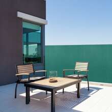 VA-Cerulean Estera de privacidad de PVC, valla de privacidad con bridas, protección de privacidad para balcón, resistente a la intemperie, resistente a los rayos UV para jardín, balcón, terraza, 80 cm, 200 cm de alto - Verde - Ver 5