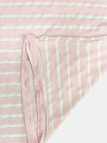 K&K FASHION Basic Striped T-Shirt Blouse - Rosa - Ver 6