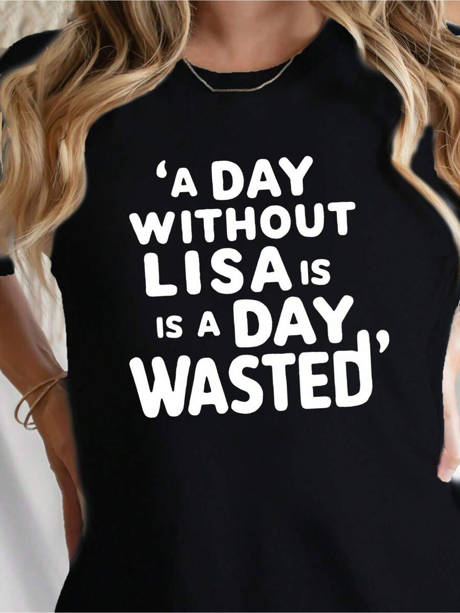 Lisa Wasted Cotton Women's T-Shirt, Comfortable To Wear